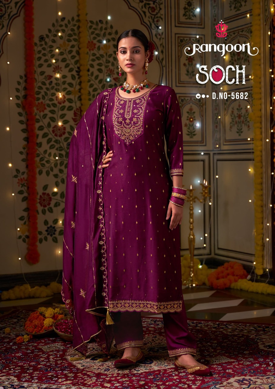 Rangoon Soch Embroidery Salwar Kameez Catalog collection 3