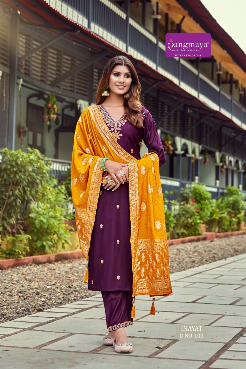 Rangmaya Inayat Embroidery Salwar Kameez Catalog collection 2