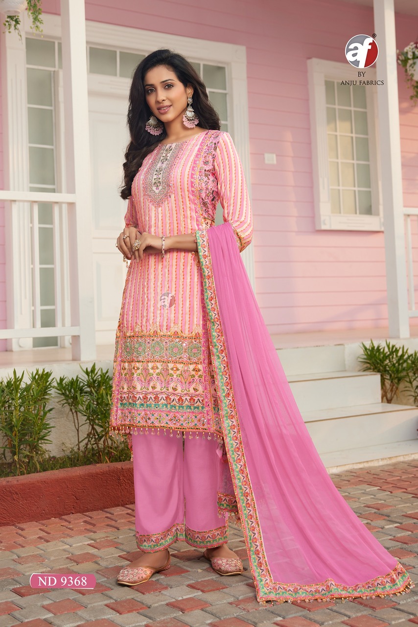 Anju Fabrics New Launch Designer Salwar Suits Catalog collection 5