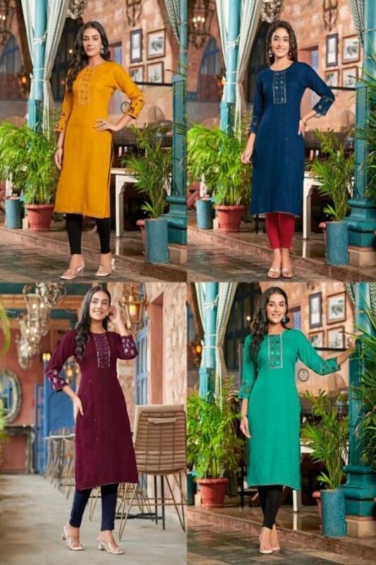 Rangmaya Prisha Rayon Kurti Catalog collection 1