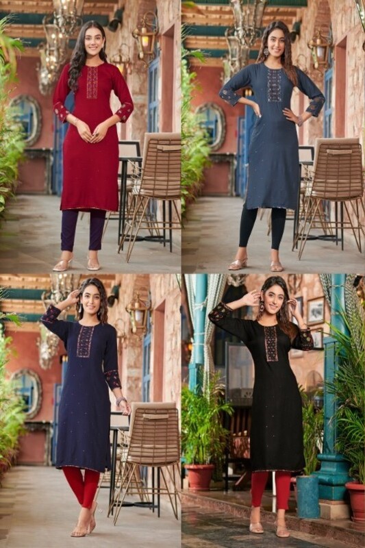 Rangmaya Prisha Rayon Kurti Catalog collection 3