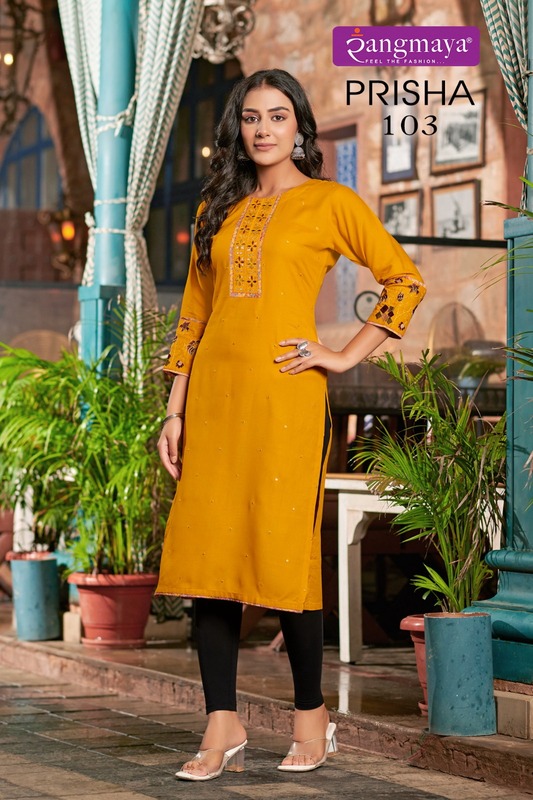 Rangmaya Prisha Rayon Kurti Catalog collection 8