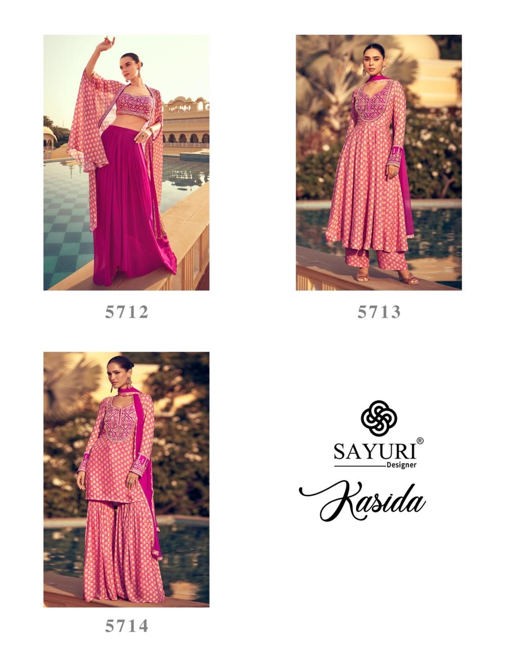 Sayuri Designer Kasida Designer Salwar Suits Catalog collection 12