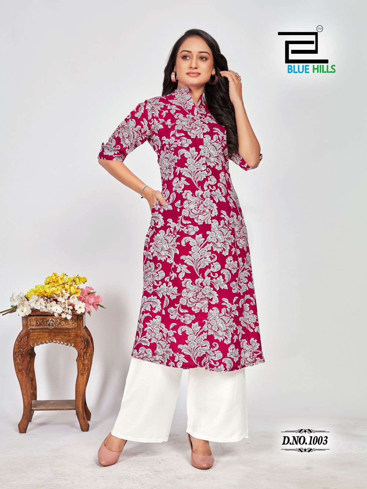 Blue Hills Maher Rayon Kurti Catalog collection 2