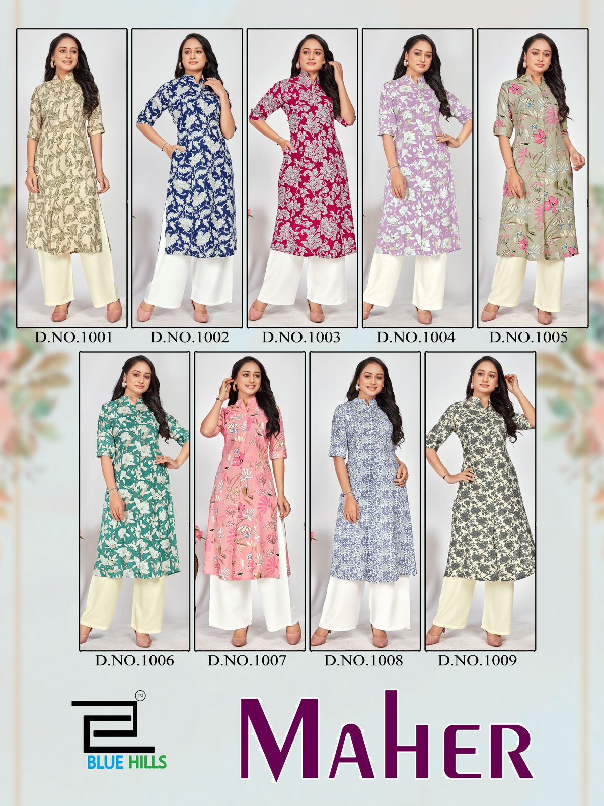 Blue Hills Maher Rayon Kurti Catalog collection 9