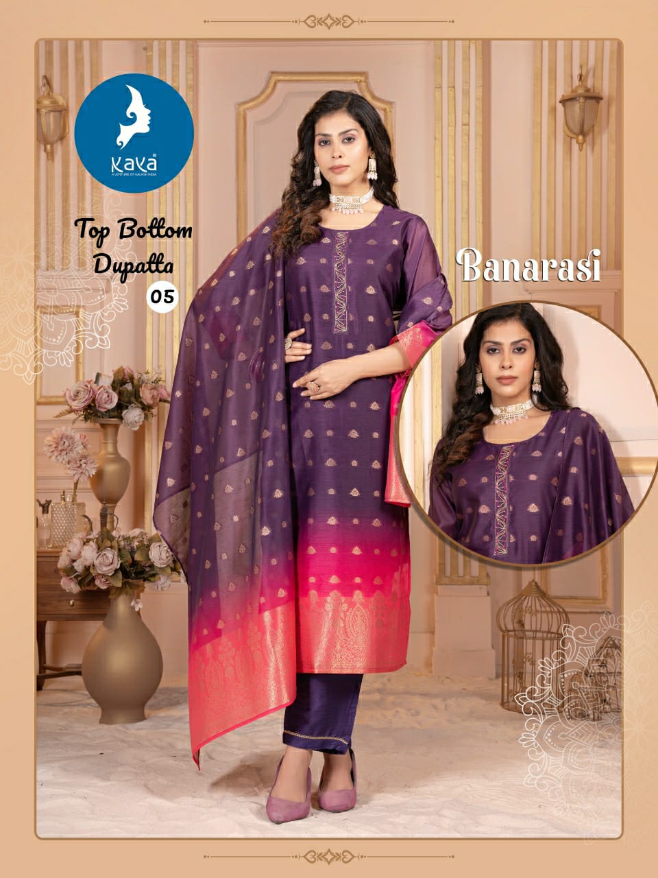 Kaya Kurti Banarasi Readymade Dress Catalog collection 7