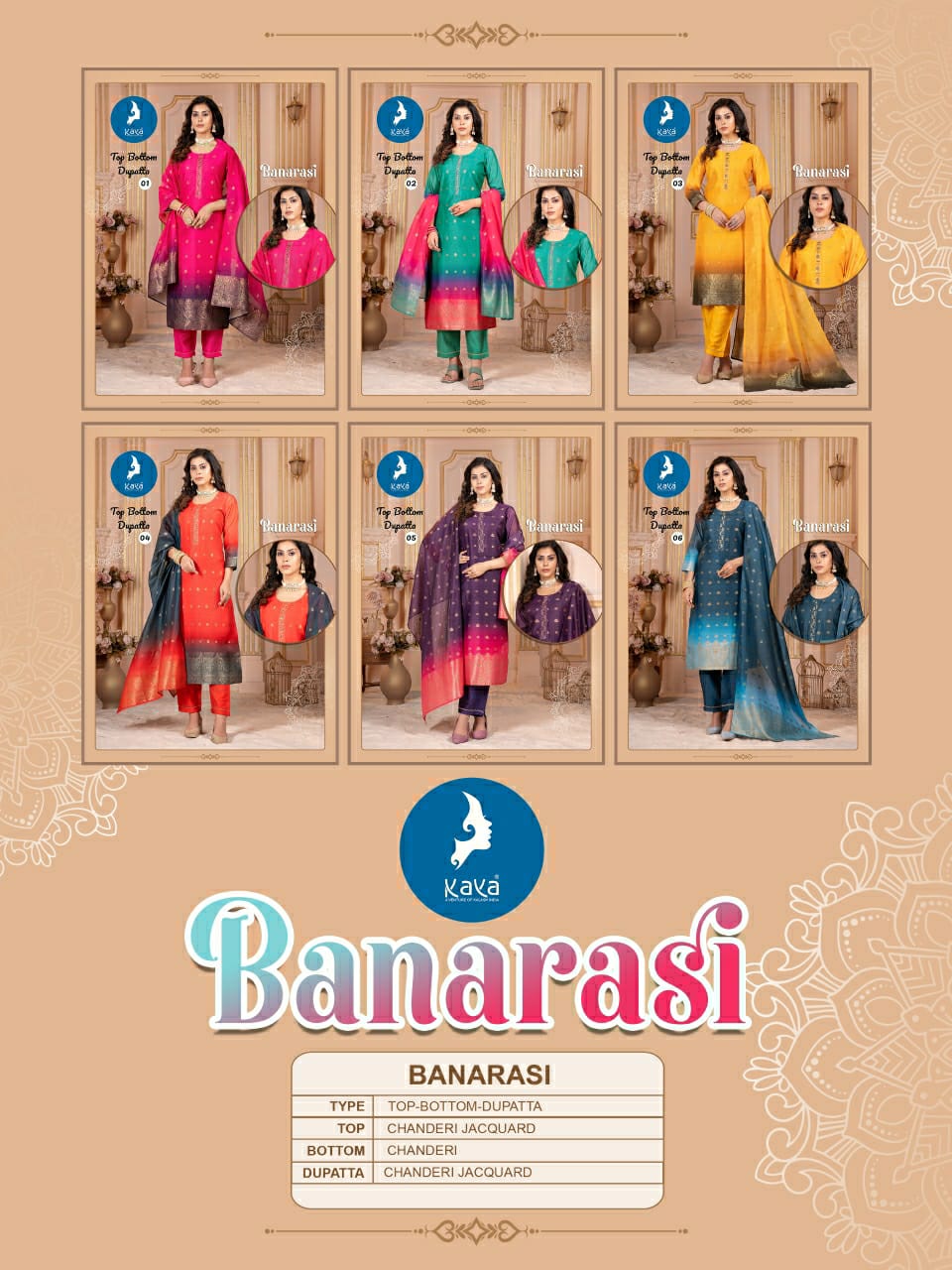 Kaya Kurti Banarasi Readymade Dress Catalog collection 9