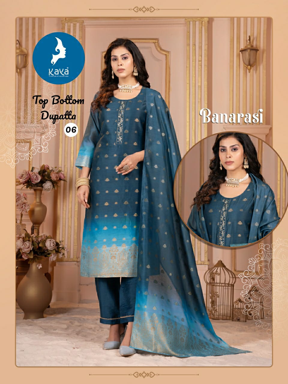 Kaya Kurti Banarasi Readymade Dress Catalog collection 8