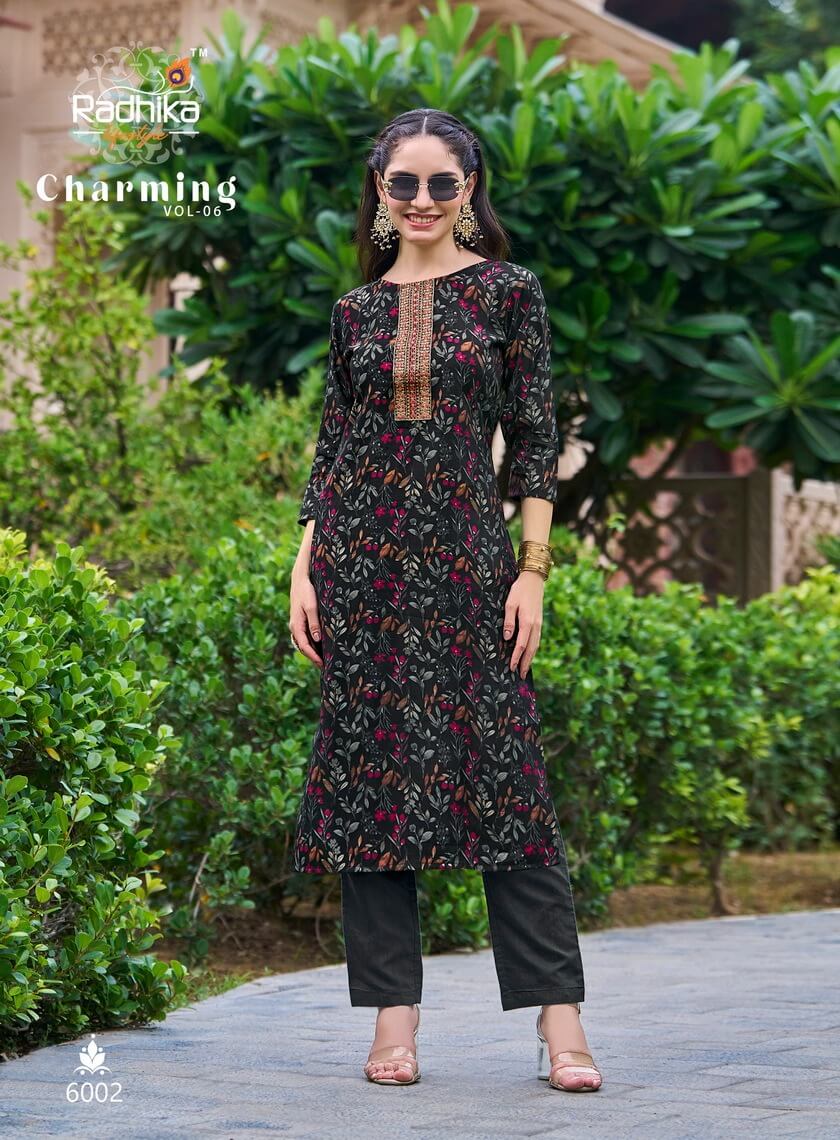 Radhika Life Style Charming vol 6 Printed Kurti Catalog collection 7