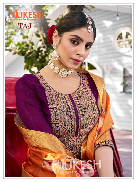 Mukesh Taj Anarkali suits Catalog collection 12