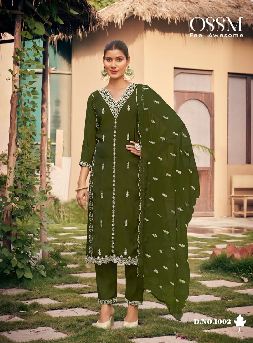 Ossm Gulabi Embroidery Salwar Kameez Catalog collection 6