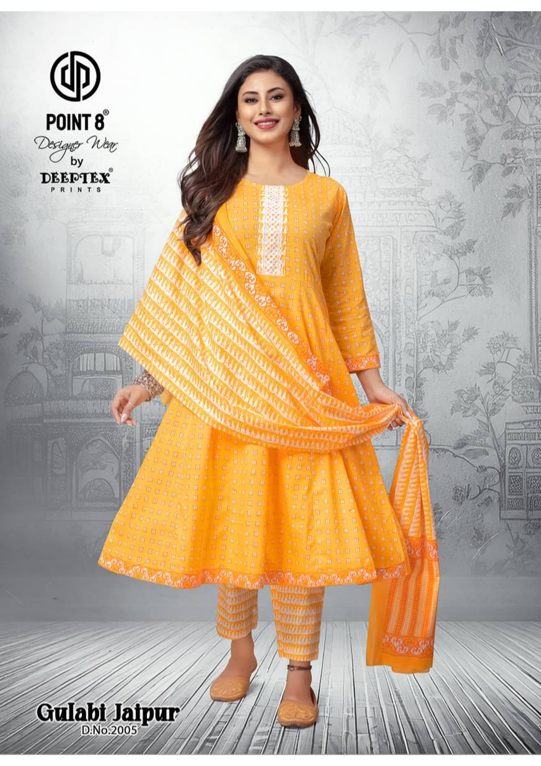 Deeptex Point 8 Gulabi Jaipur Printed Salwar Kameez Catalog collection 4