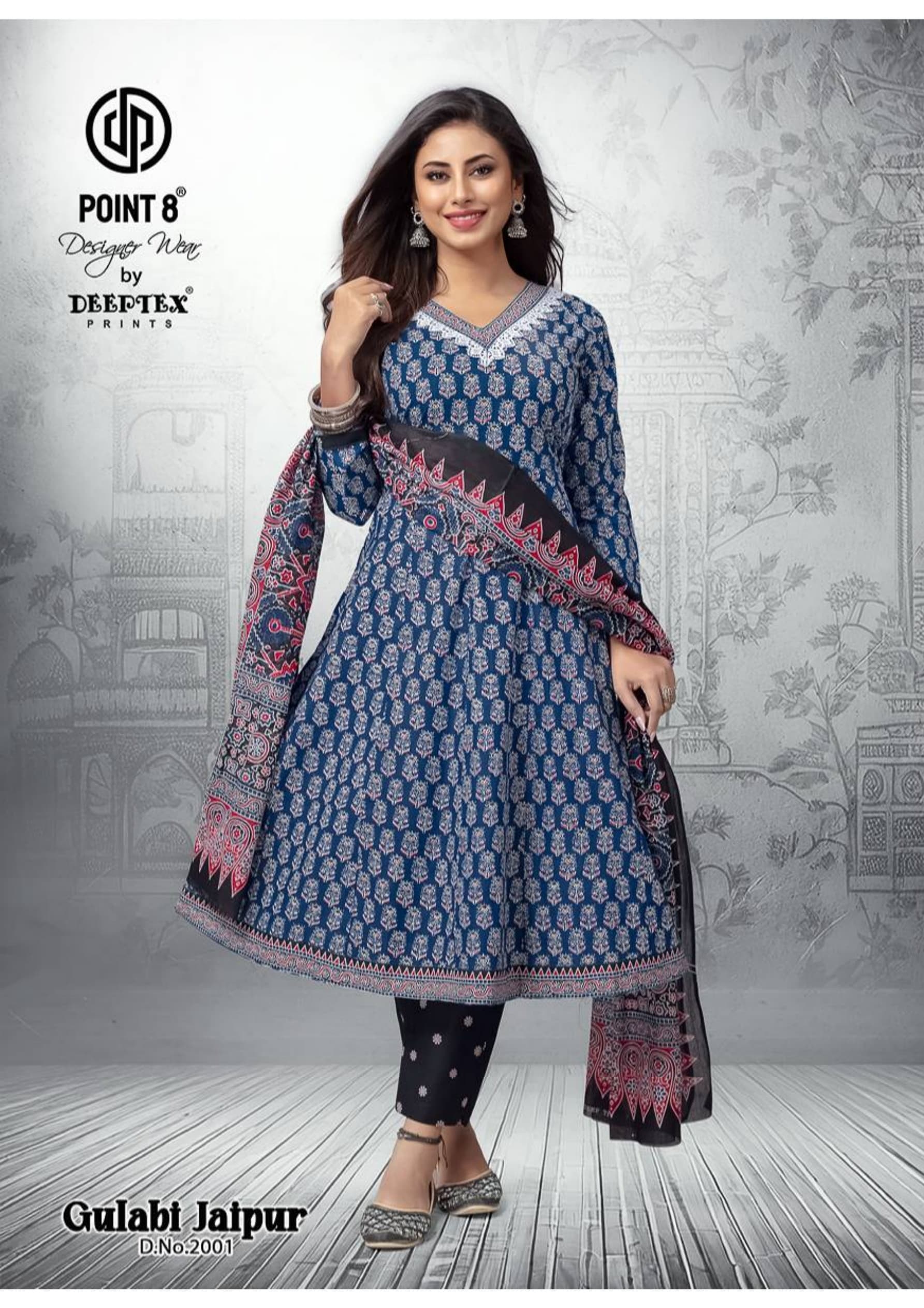 Deeptex Point 8 Gulabi Jaipur Printed Salwar Kameez Catalog collection 8