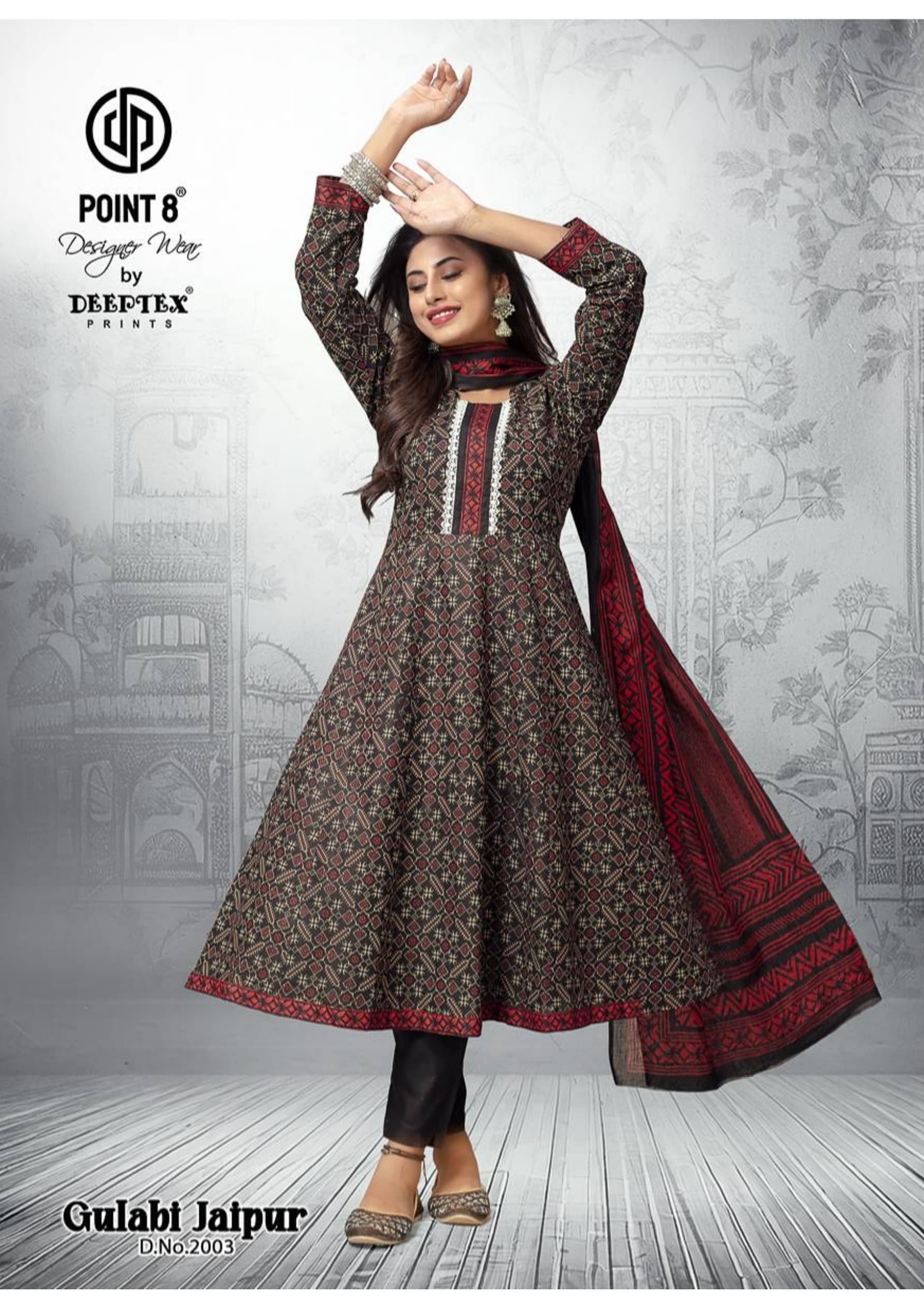 Deeptex Point 8 Gulabi Jaipur Printed Salwar Kameez Catalog collection 6