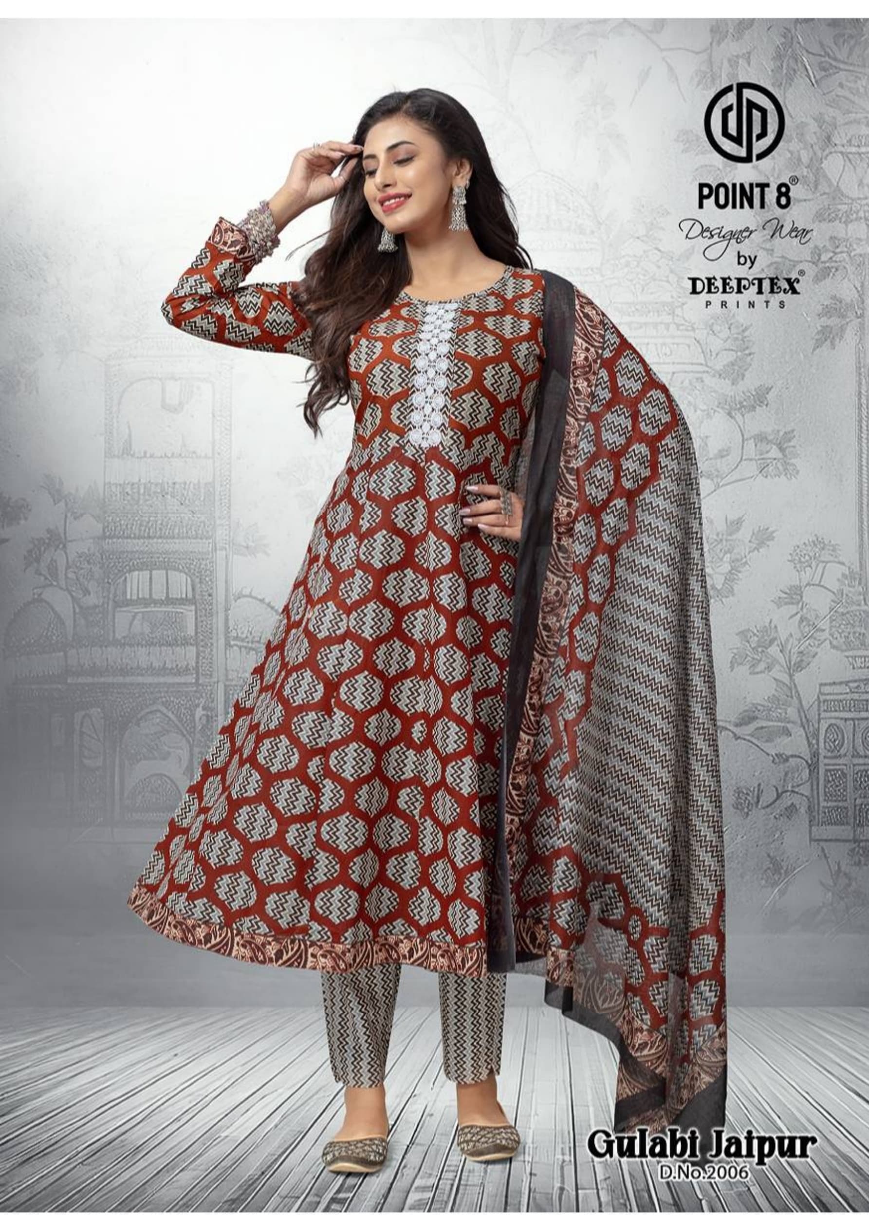 Deeptex Point 8 Gulabi Jaipur Printed Salwar Kameez Catalog collection 3