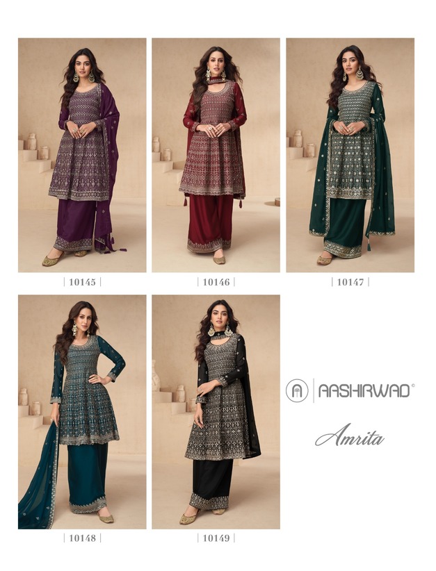 Aashirvad Creation Amrita Embroidery Salwar Kameez Catalog collection 1