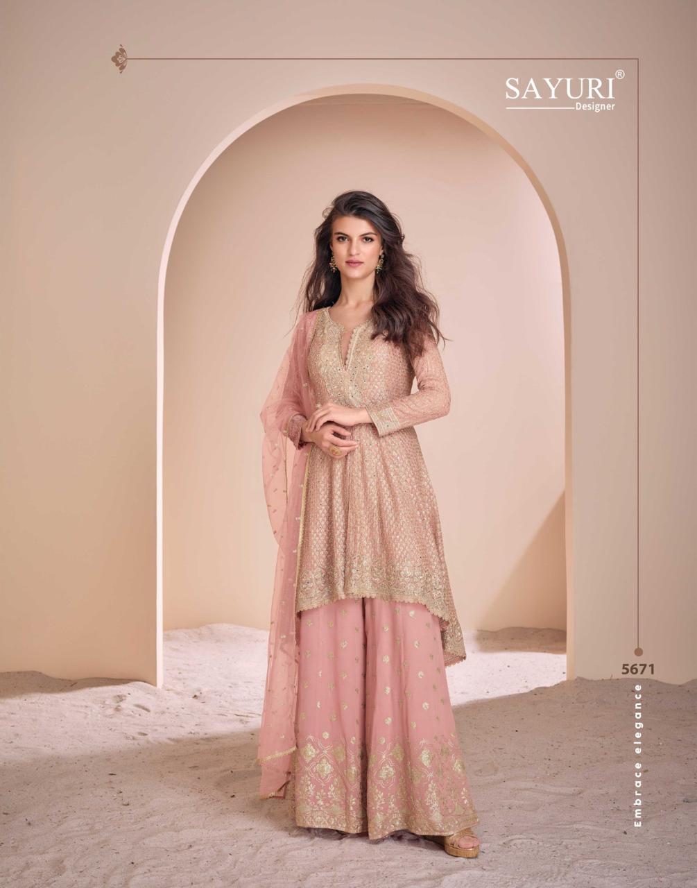 Sayuri Designer Aayna Embroidery Salwar Kameez Catalog collection 4