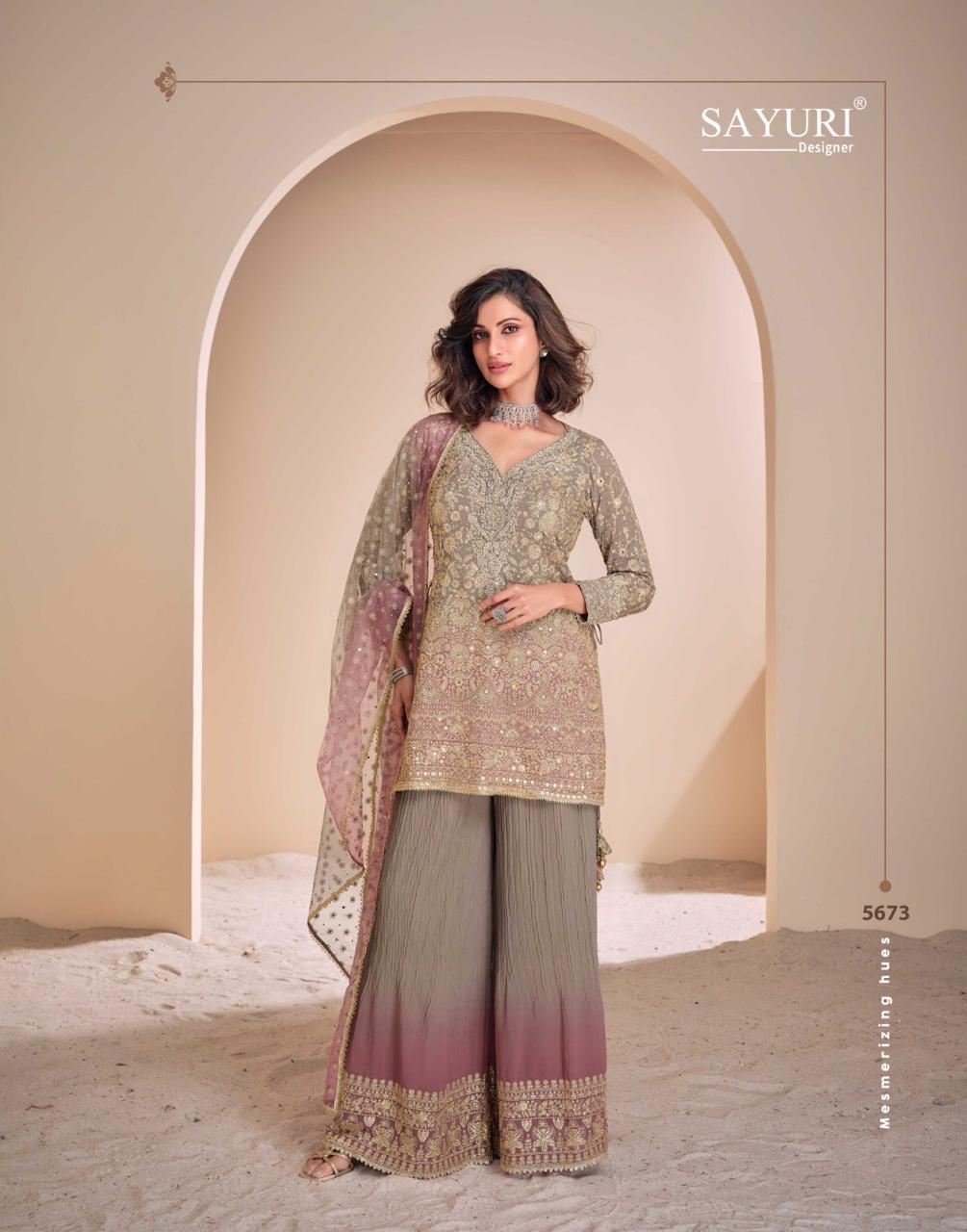 Sayuri Designer Aayna Embroidery Salwar Kameez Catalog collection 10