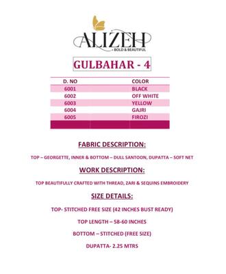 Alizeh Gulbahar Vol 4 Gowns Catalog collection 14