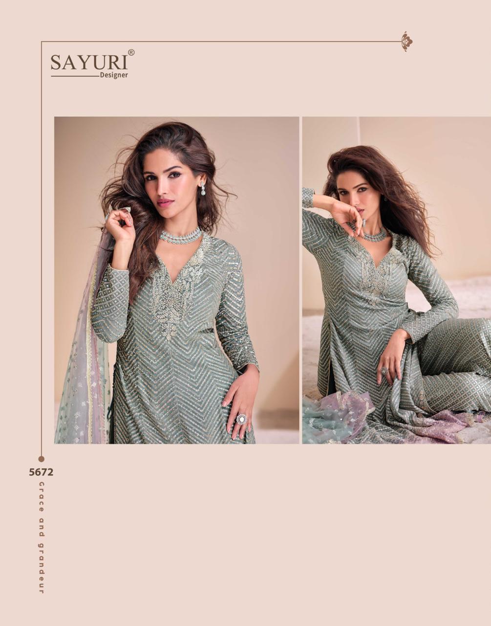 Sayuri Designer Aayna Embroidery Salwar Kameez Catalog collection 7