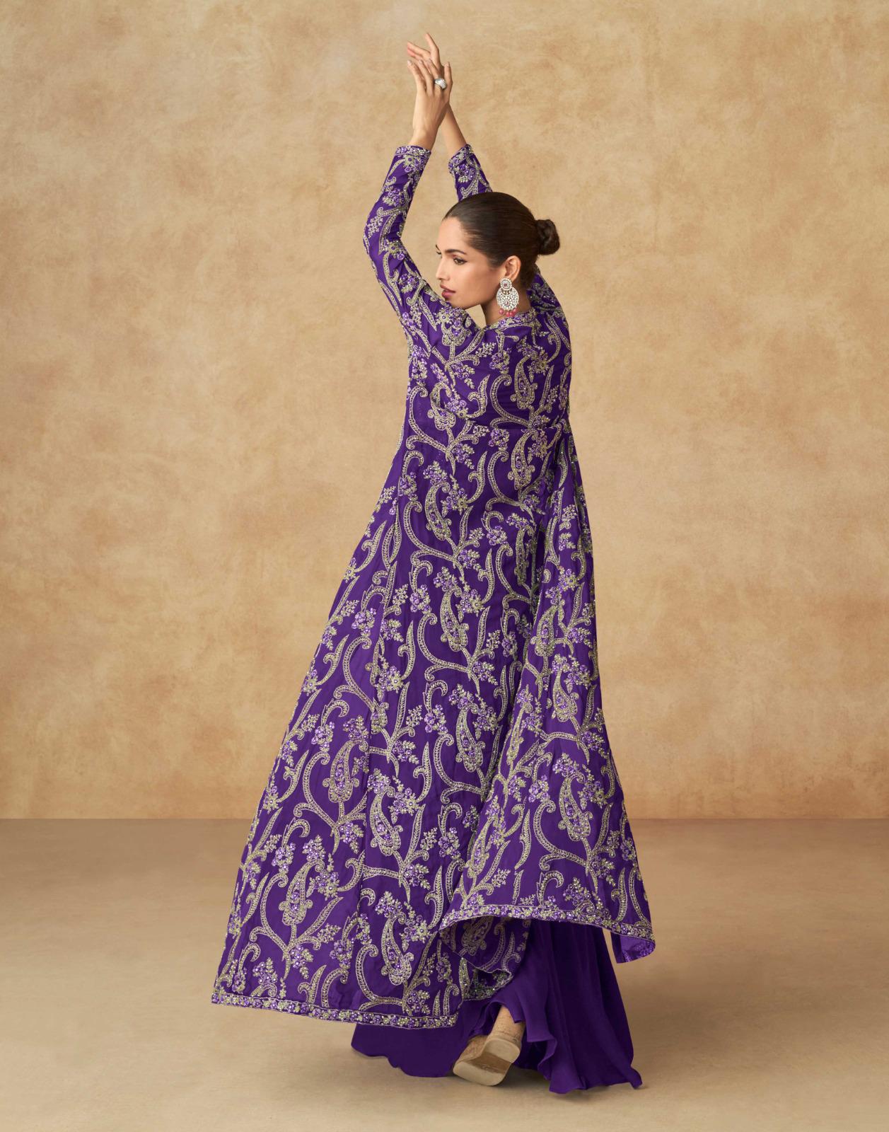 Aashirvad Creation Purple Designer Salwar Suits Catalog collection 5