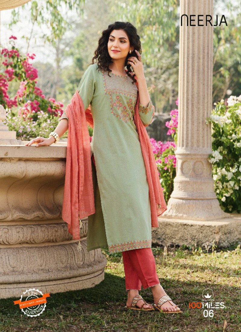 100Miles Nirja Cotton Salwar Kameez Catalog collection 3