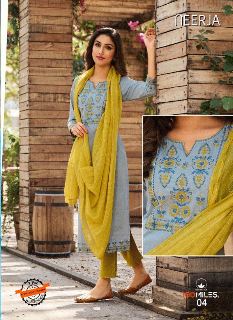 100Miles Nirja Cotton Salwar Kameez Catalog collection 2