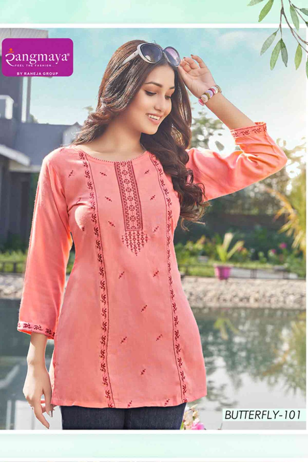 Rangmaya Butterfly Rayon Kurti Catalog collection 6