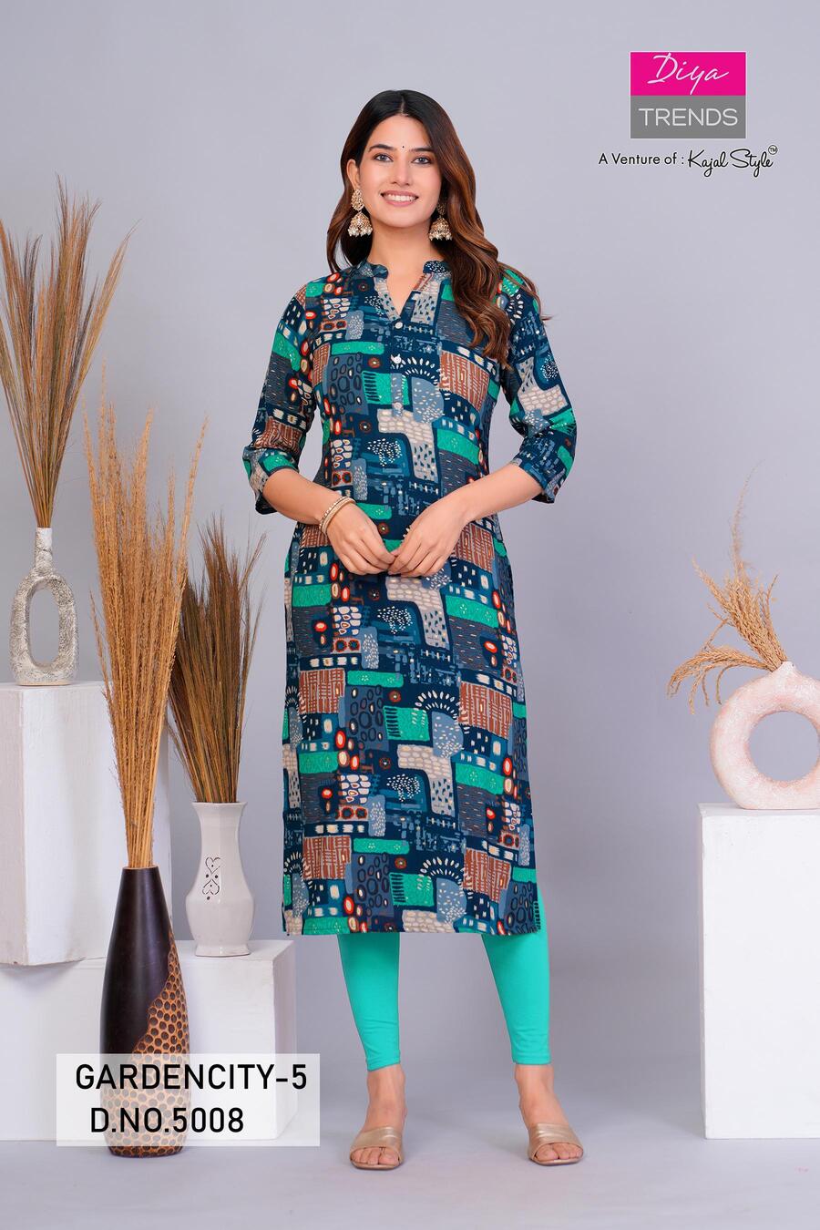 Diya Trends Gardencity Vol 5 Kurtis Below 300 Size set collection 10