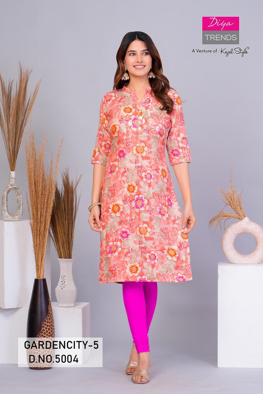 Diya Trends Gardencity Vol 5 Kurtis Below 300 Size set collection 12