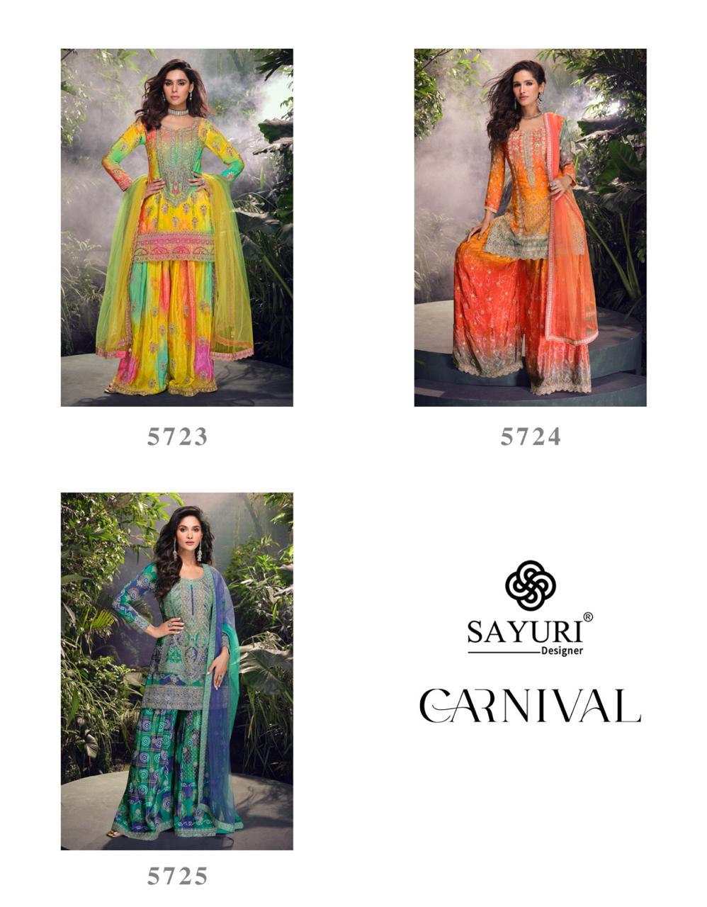 Sayuri Designer Carnival Kurti Palazzo Dupatta Catalog collection 1