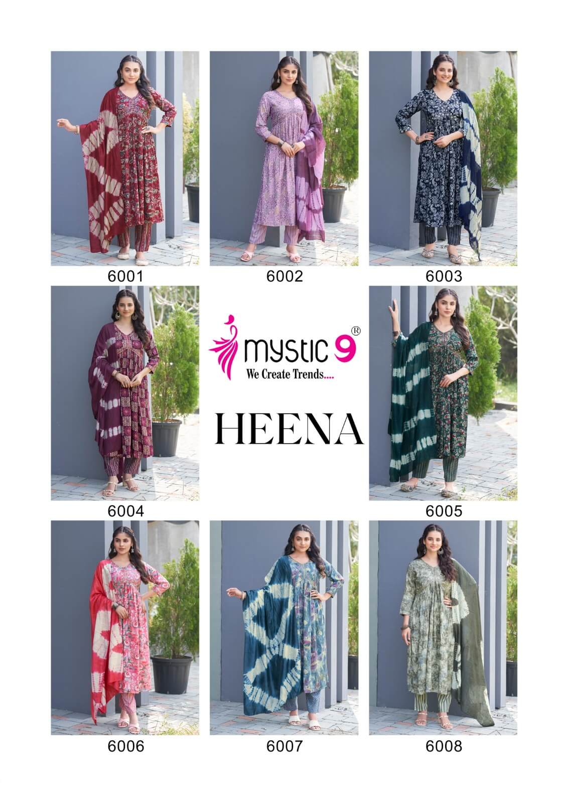 Mystic 9 Heena Vol 6 Printed Salwar Kameez Catalog collection 10