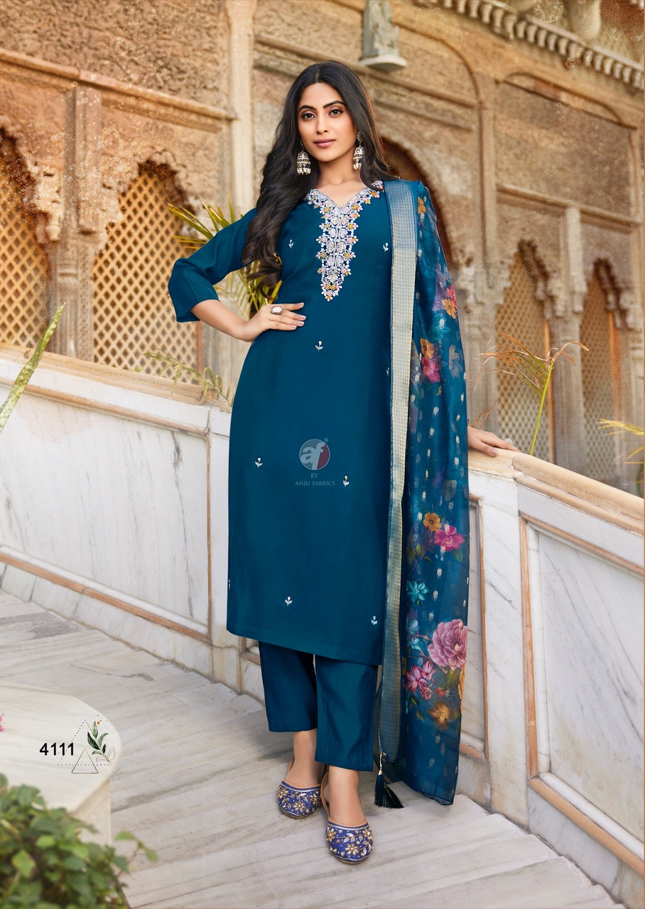 Anju Fabrics Mayra Vol 6 Readymade Dress Catalog collection 14