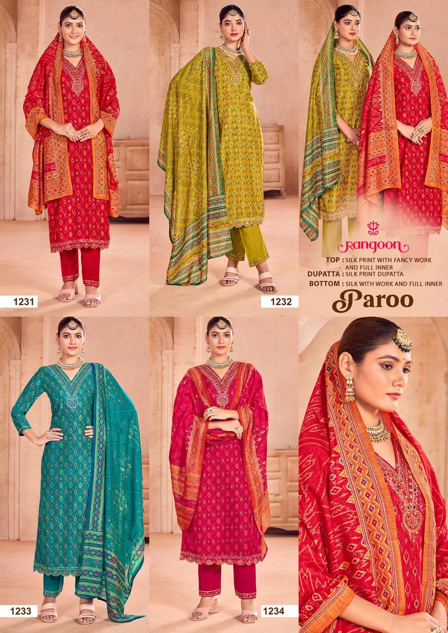 Rangoon Paroo Printed Salwar Kameez Catalog collection 1