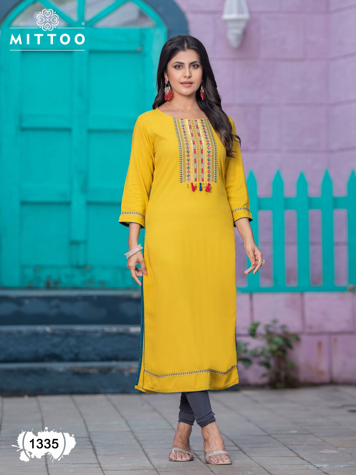 Mittoo Kurti Palak Vol 39 Rayon Kurti Catalog collection 1