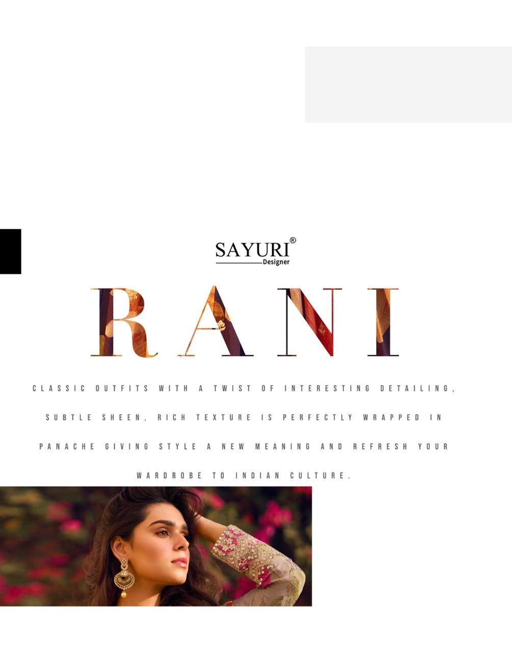 Sayuri Designer Rani Designer Salwar Suits Catalog collection 11