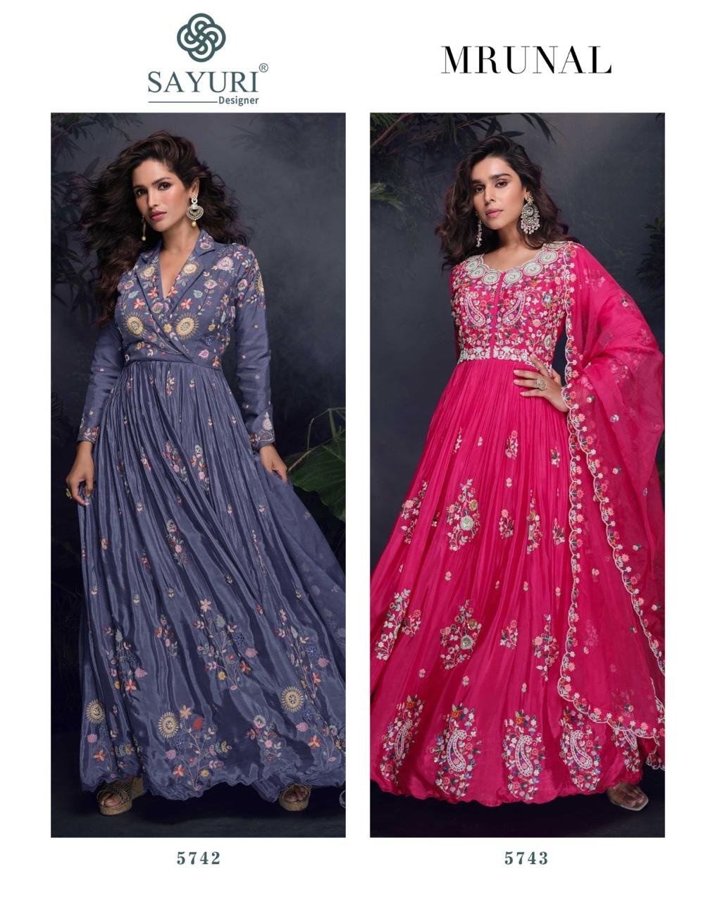 Sayuri Designer Mrunal Gowns With Dupatta Catalog collection 9