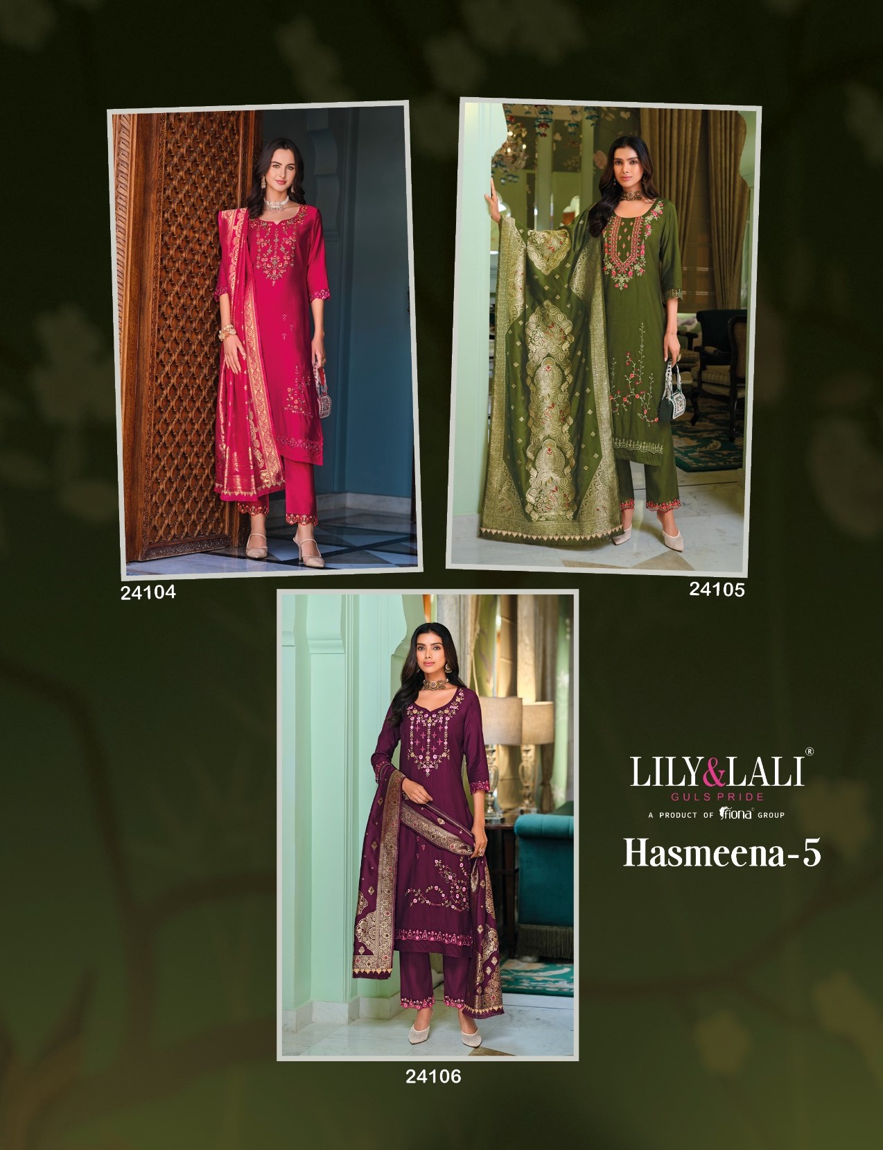 Lily Lali Hasmeena Vol 5 Embroidery Salwar Kameez Catalog collection 12