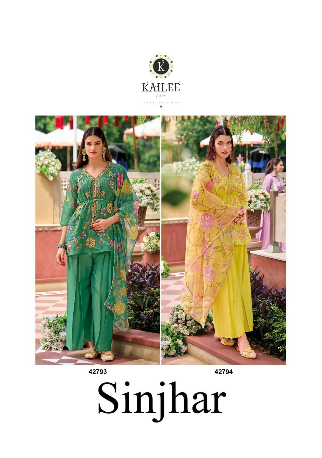 Kailee Fashion Sinjhar Kurti Palazzo Set Catalog collection 9