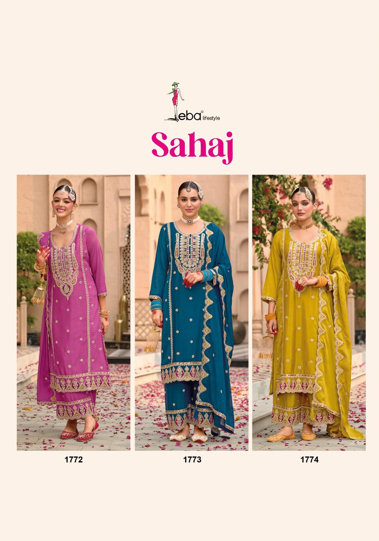 Eba Lifestyle Sahaj Designer Salwar Suits Catalog collection 1