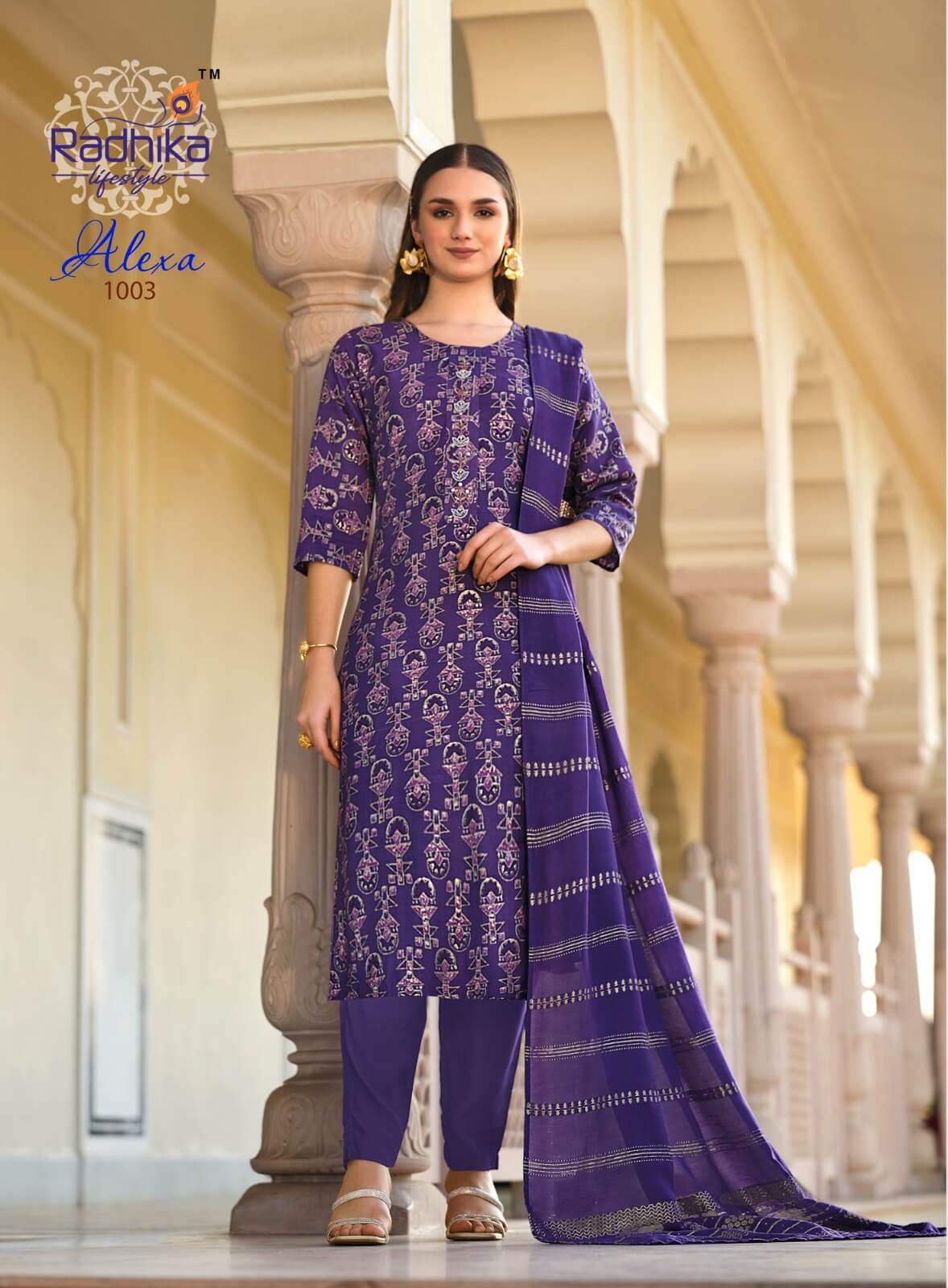 Radhika Lifestyle Alexa Printed Salwar Kameez Catalog collection 8