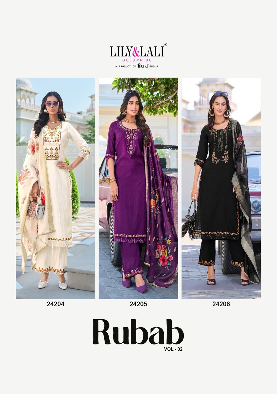 Lily Lali Rubab Vol 2 Embroidery Salwar Kameez Catalog collection 3