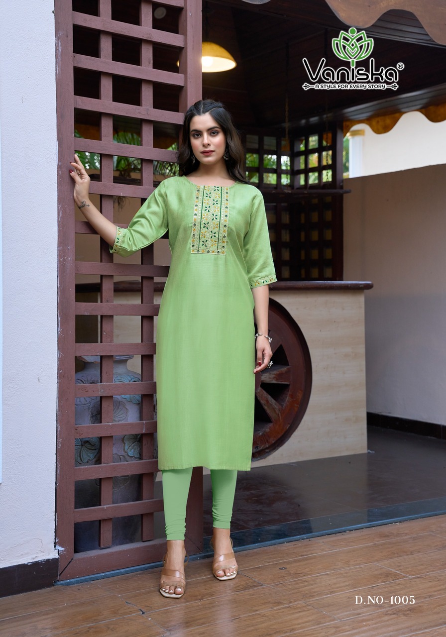 Vaniska Five Star Embroidery Kurti Catalog collection 5