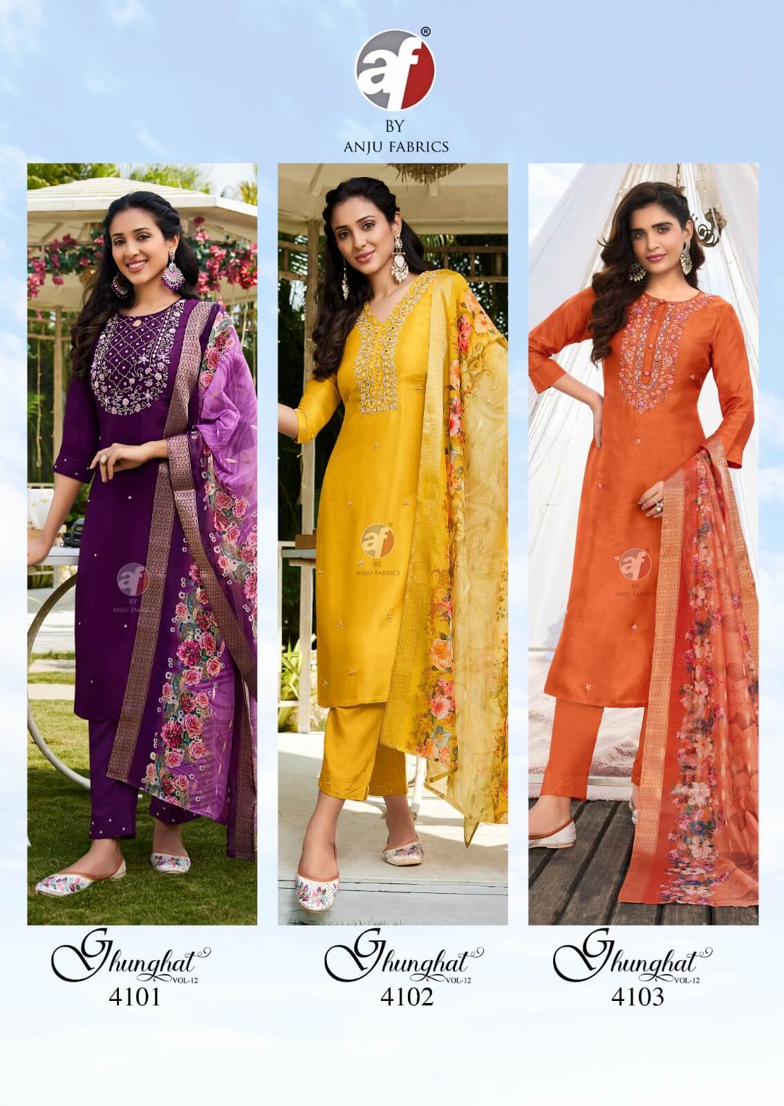 Anju Fabrics Ghunghat Vol 12 Readymade Dress Catalog collection 10