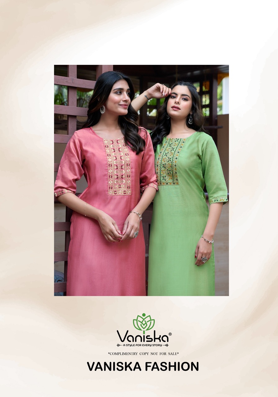 Vaniska Five Star Embroidery Kurti Catalog collection 14