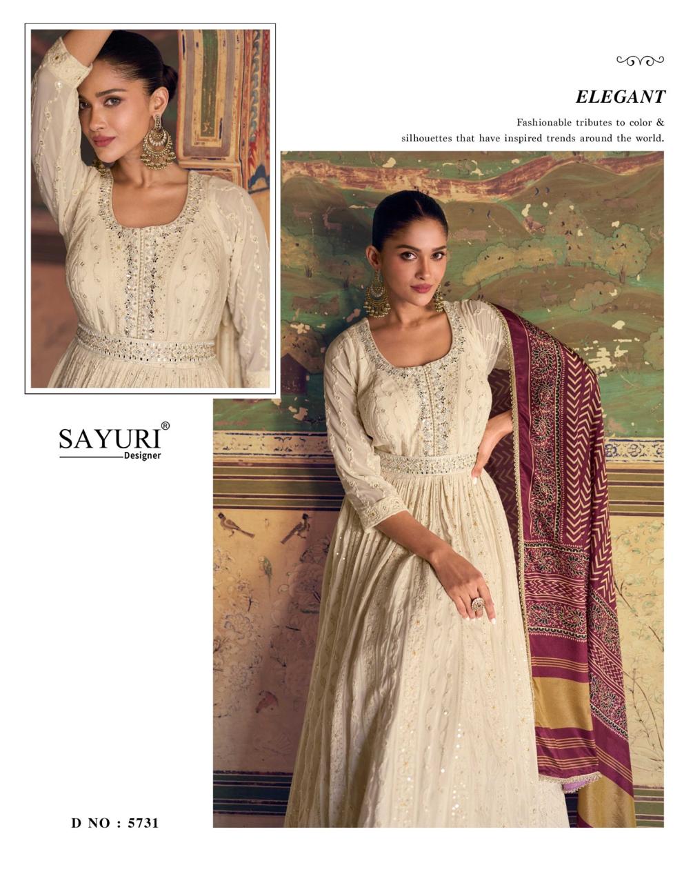 Sayuri Designer Rubina Gowns With Dupatta Catalog collection 9