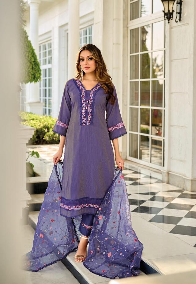 Lady Leela Aarfa Embroidery Salwar Kameez Catalog collection 4