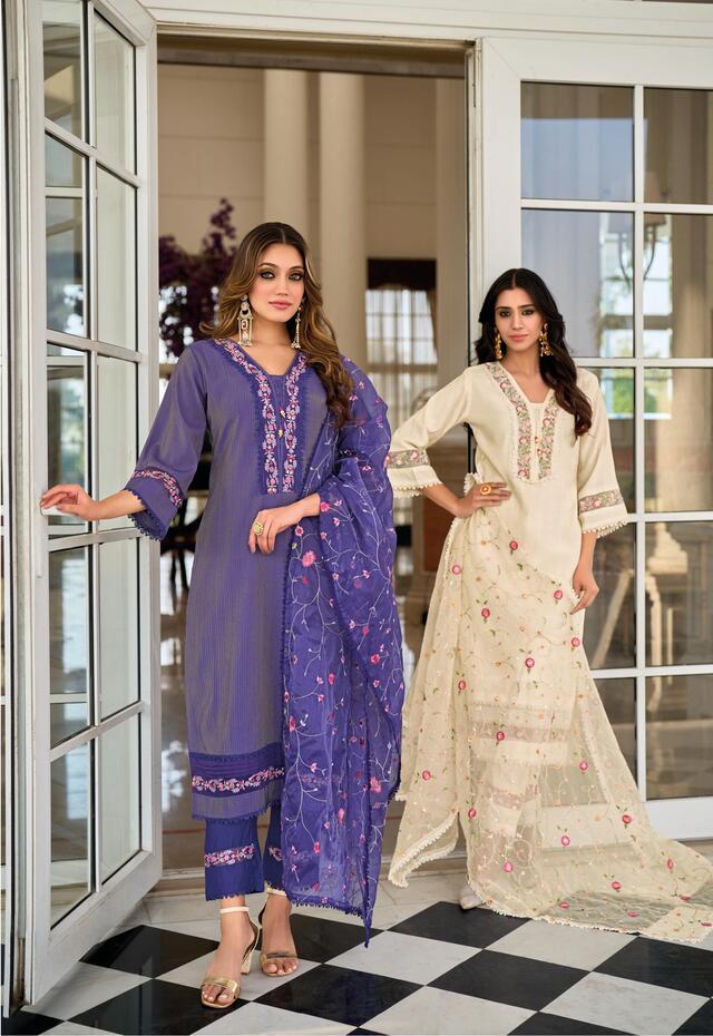 Lady Leela Aarfa Embroidery Salwar Kameez Catalog collection 12