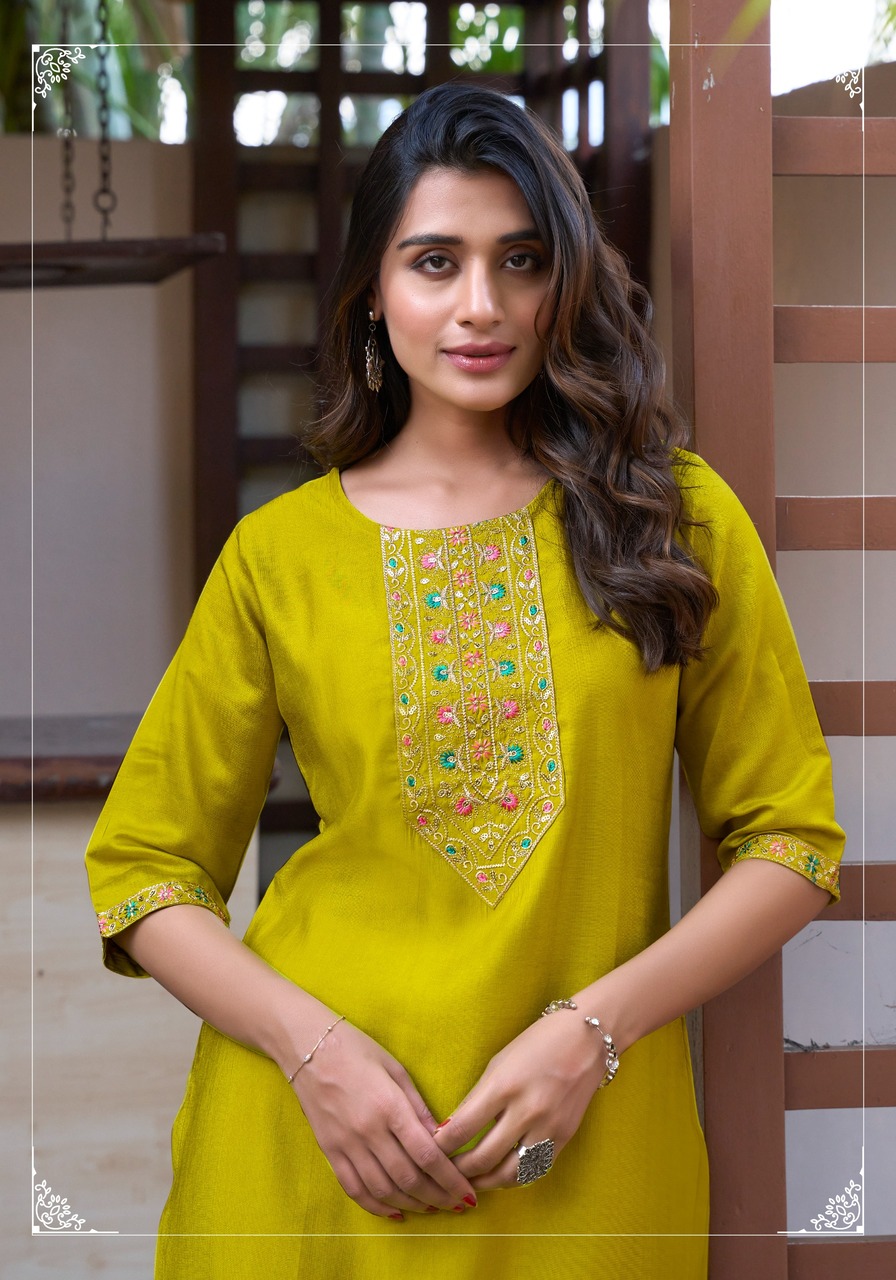 Vaniska Five Star Embroidery Kurti Catalog collection 8