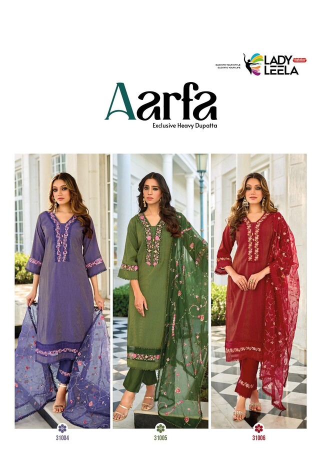 Lady Leela Aarfa Embroidery Salwar Kameez Catalog collection 10